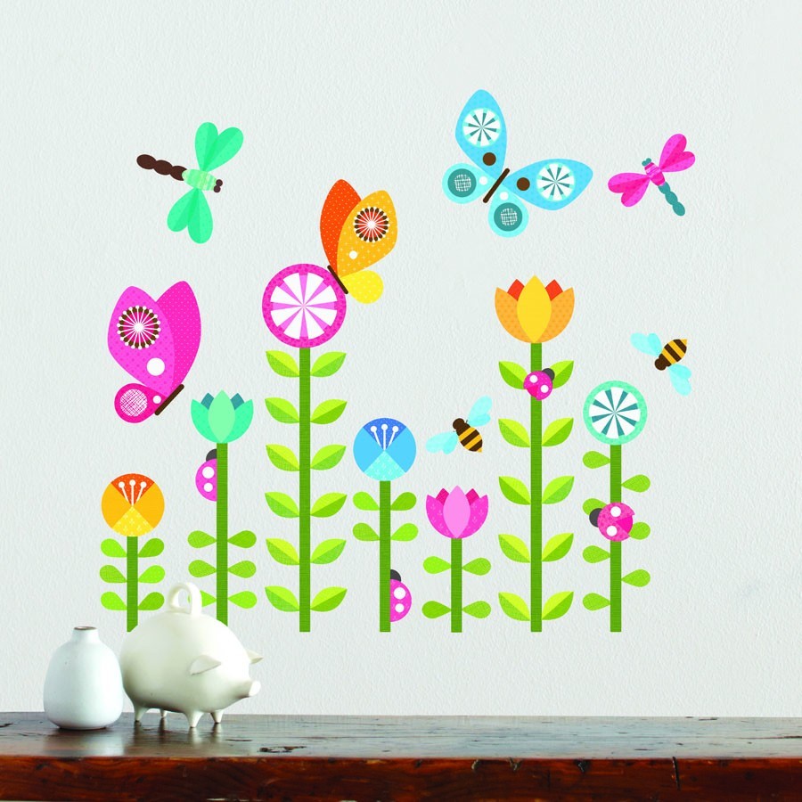 Petit Collage Butterflies - Fabric Wall Decal