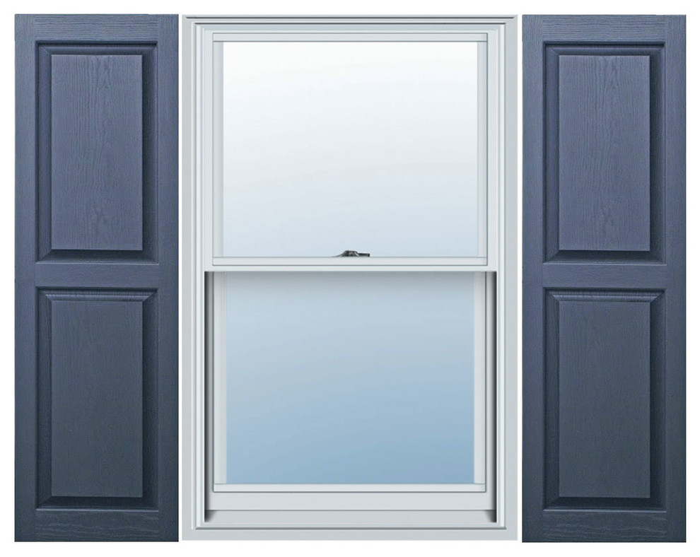 Builders Choice Vinyl Raised Panel Shutters w/ Shutter Spikes & Screws