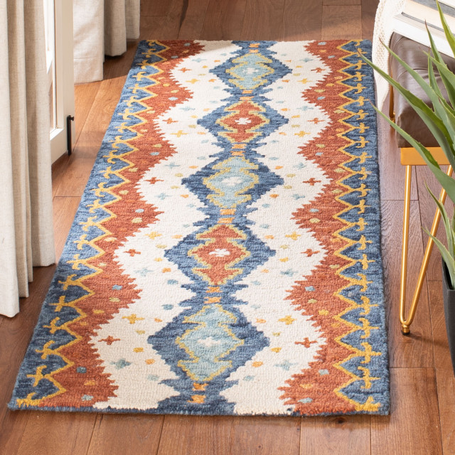 Safavieh Aspen Collection APN401 Rug, 2'3"x9' Southwestern Hall And