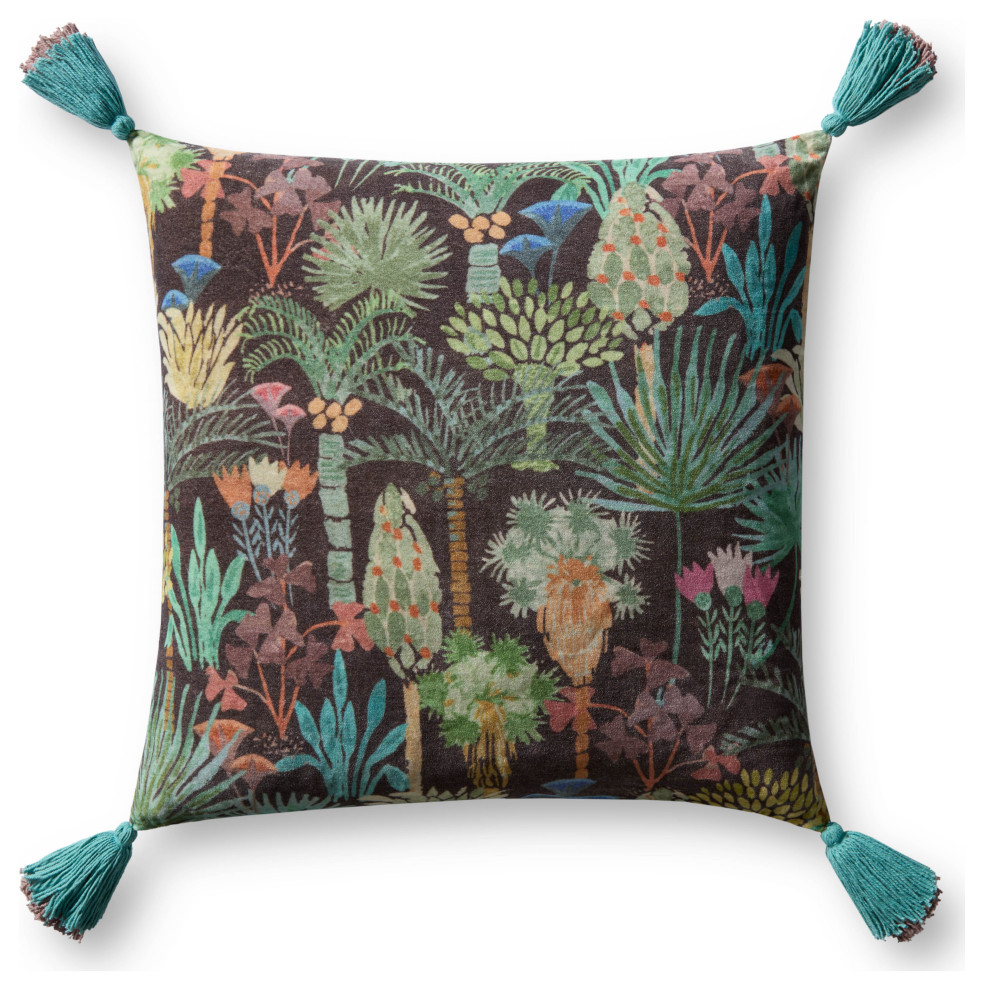 Justina Blakeney x Loloi Multi 22'' x 22'' Pillow Tropical