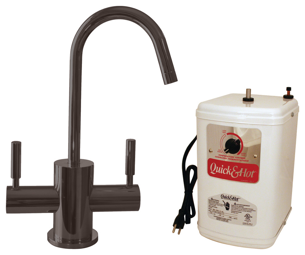 Contemporary 10" Hot And Cold Water Dispenser And Tank In Oil Rubbed Bronze