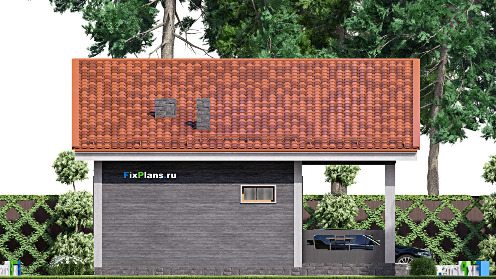 Проект одноэтажного дома 9х8м S62м2 F-15551