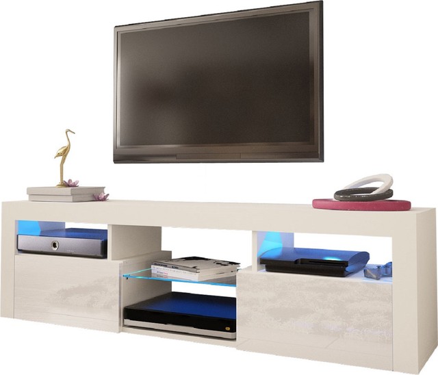Bari 160 Wall Mounted Floating 63 Tv Stand With Led Lights