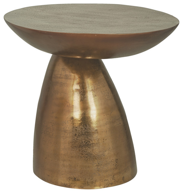 Brushed Gold End Table OROA Bazil Contemporary Side Tables And