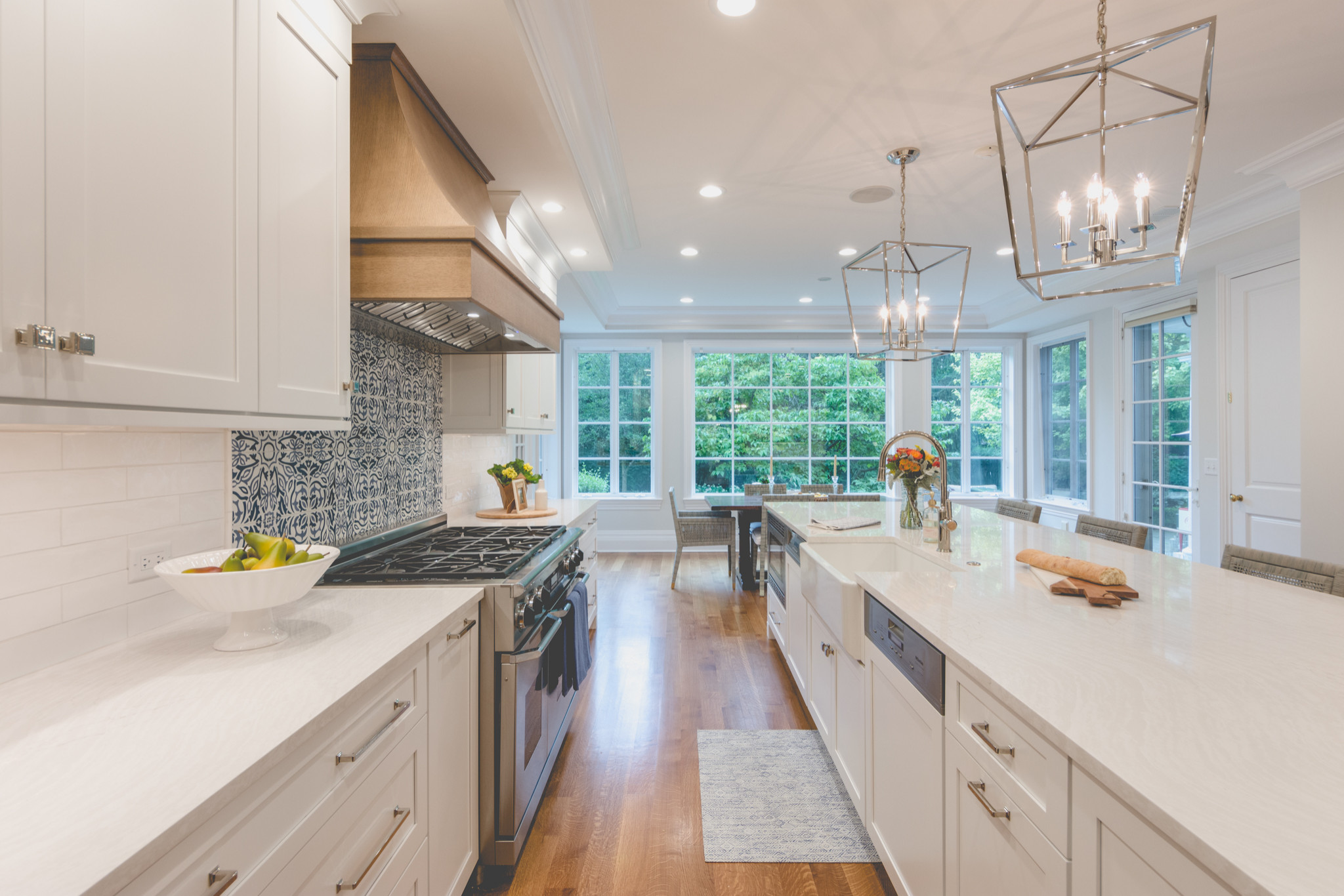 Winnetka White with Blue Accent Kitchen