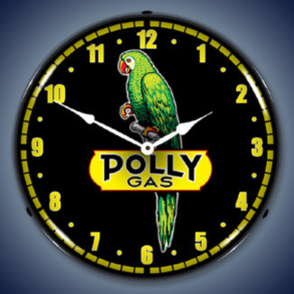 Polly Gas 14 inch Lighted Clock