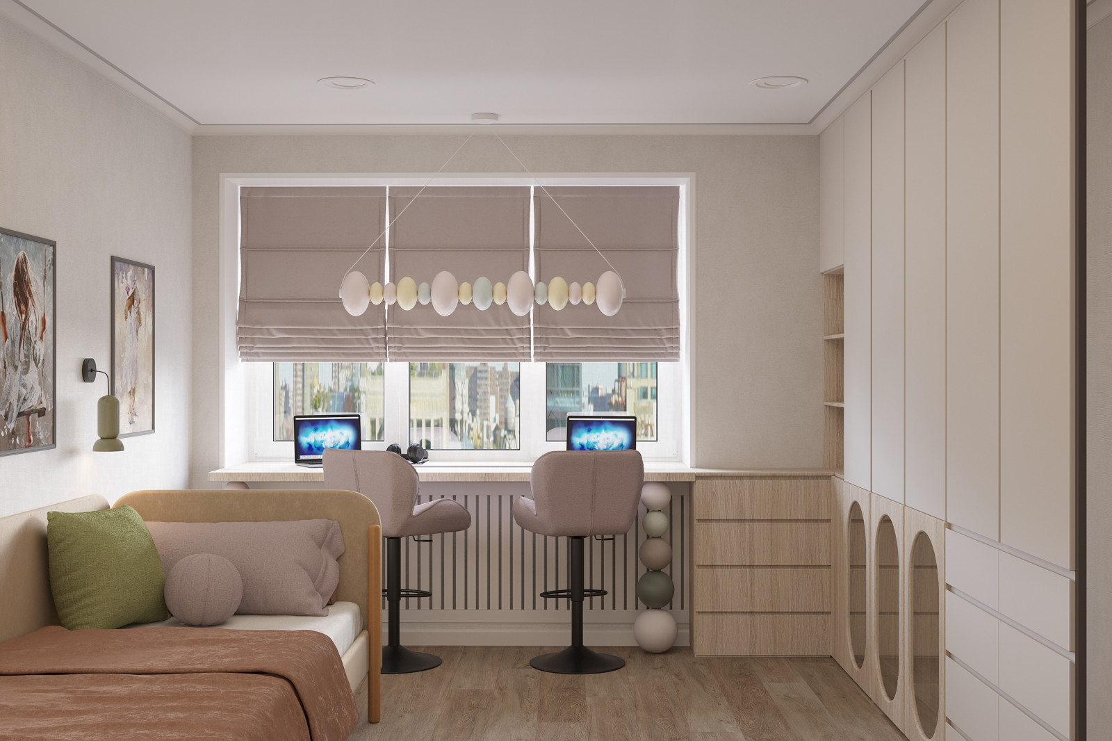 Квартира 80 м2 для семьи с двумя дочками