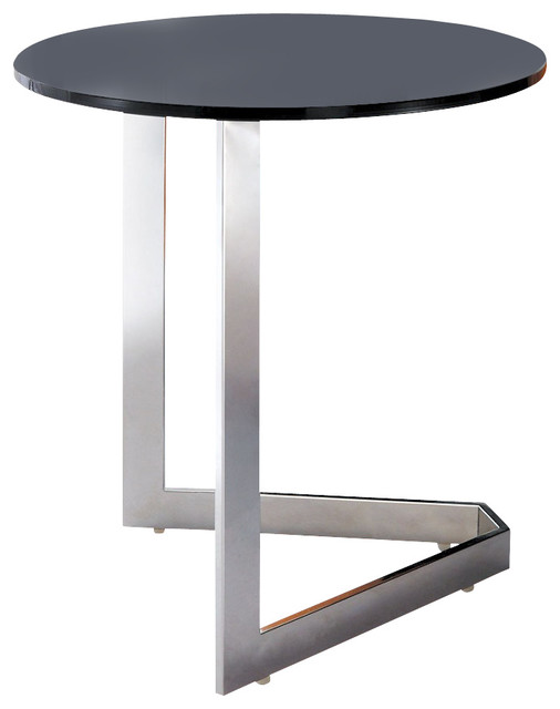 Toro End Table Stainless Steel with Glass Top