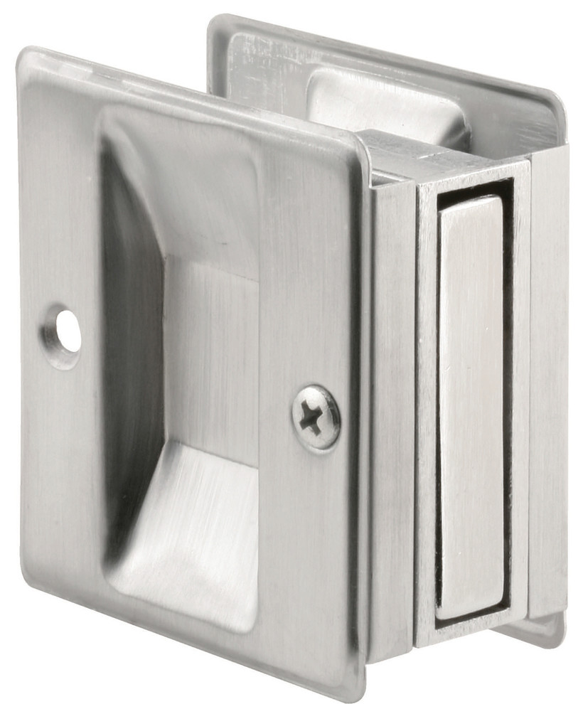 Prime-Line N 7079 Pocket Door Passage Pull, Satin Chrome