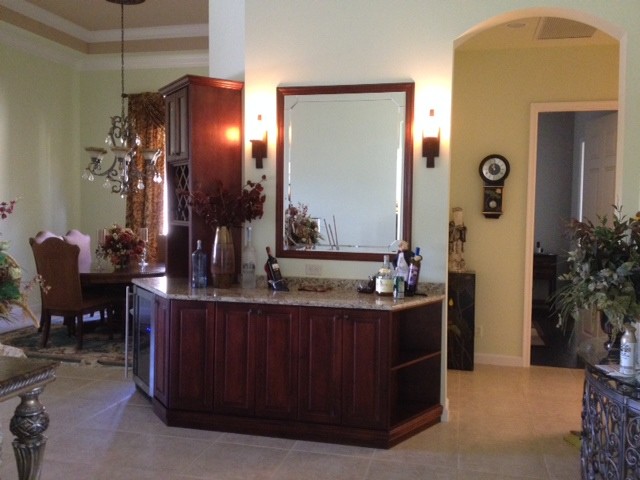 Jack's Dry Bar Maple Wood with Medium Walnut Finish