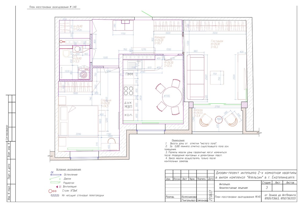 Квартира в ЖК Апельсин по ул. Островского, г.Екатеринбург