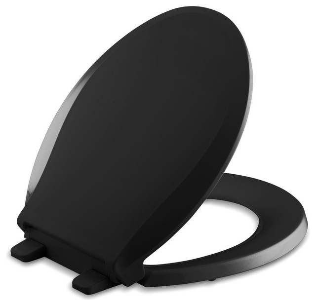 Kohler Cachet Quiet-Close, Round-Front Toilet Seat, Black Black