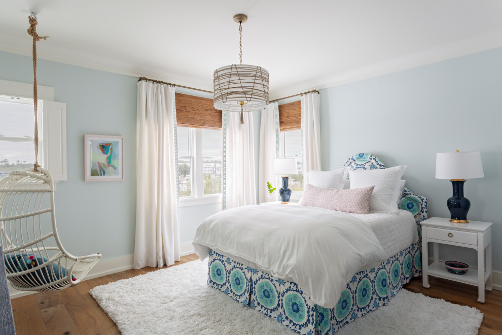 Design ideas for a beach style bedroom in Charleston.