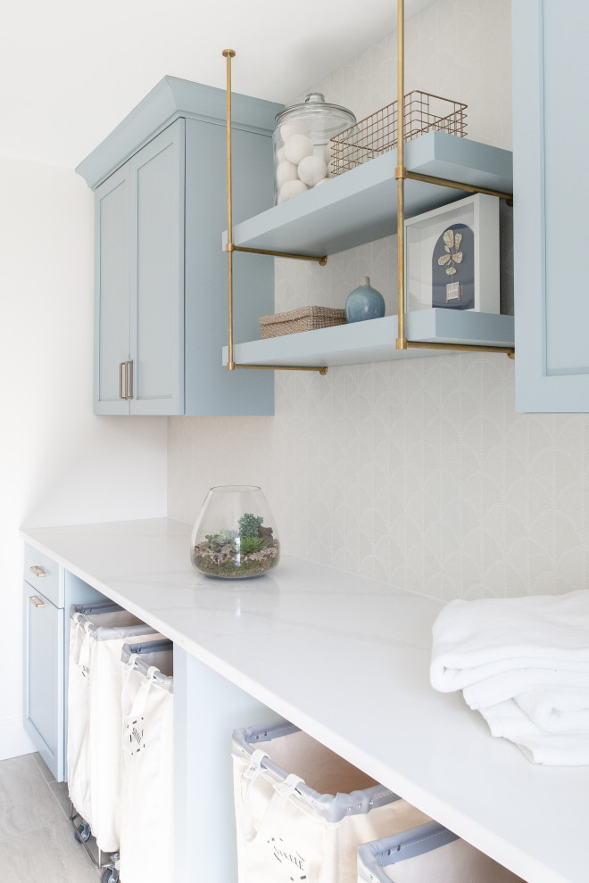A Bright New Spin on Laundry Day - Beach Style - Laundry Room - DC ...