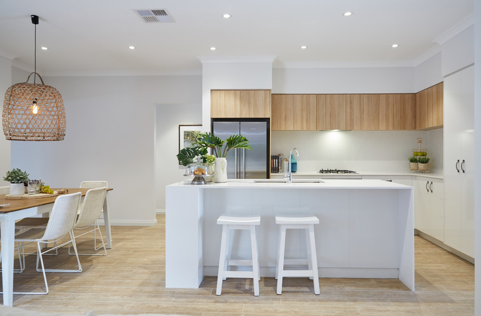 This is an example of a beach style kitchen in Perth.