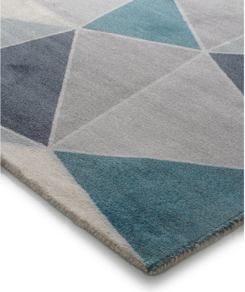 Teal MidCentury Modern Geometric Confetti Area Rug Contemporary Area Rugs by RugSmith Houzz