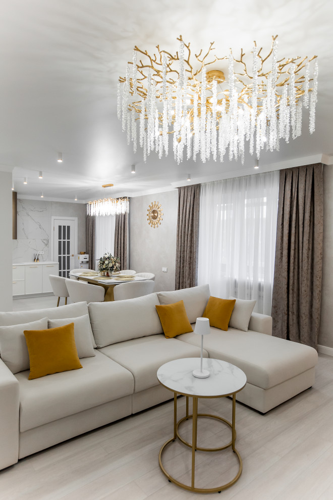 Дизайн просторной квартиры в стиле неоклассики