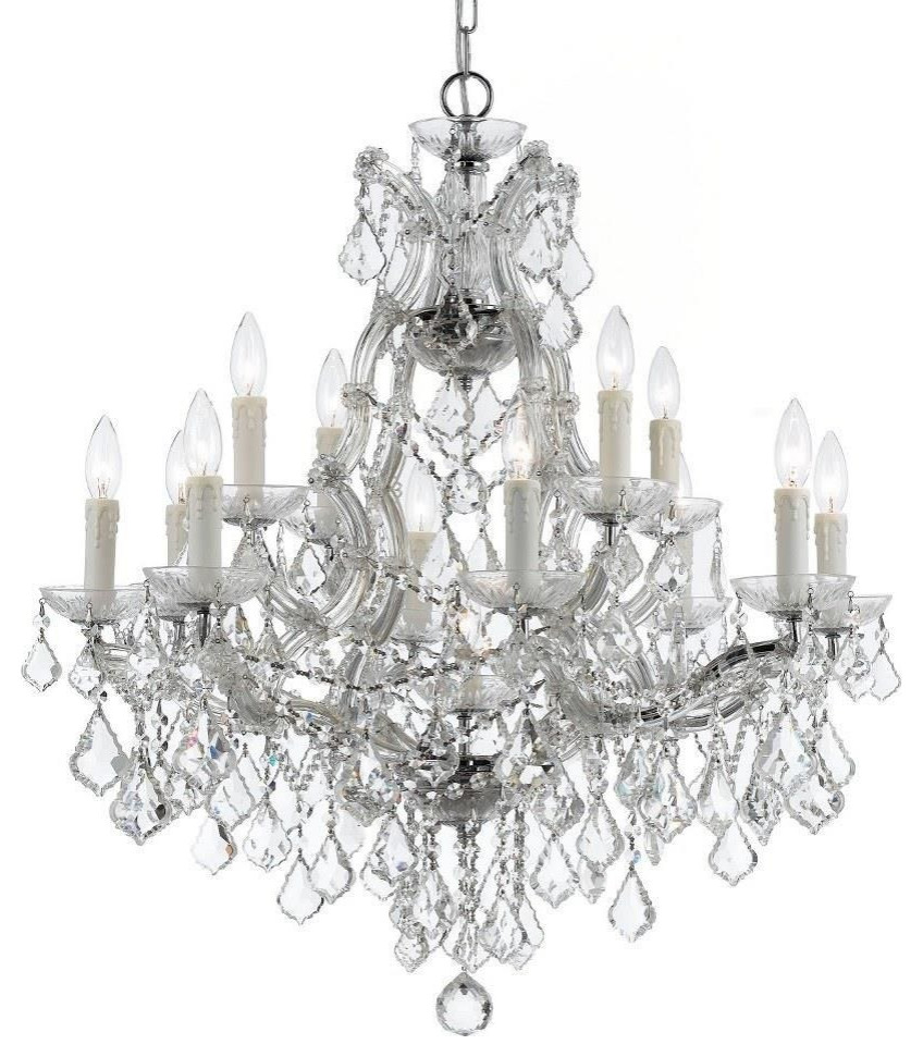 Crystorama 4412-CH-CL-MWP Maria Theresa - Twelve Light Chandelier ...