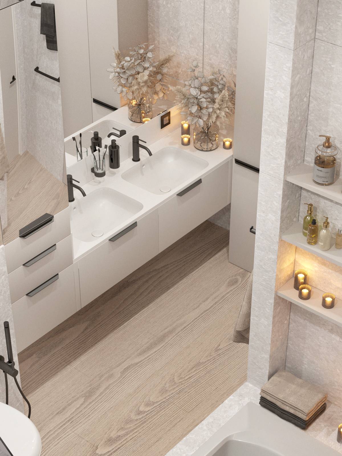 Минималистичная квартира в светлых тонах в ЖК Кристалл