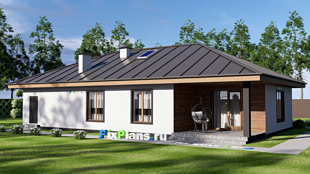 Проект одноэтажного дома 10х18м S149м2 F-17909