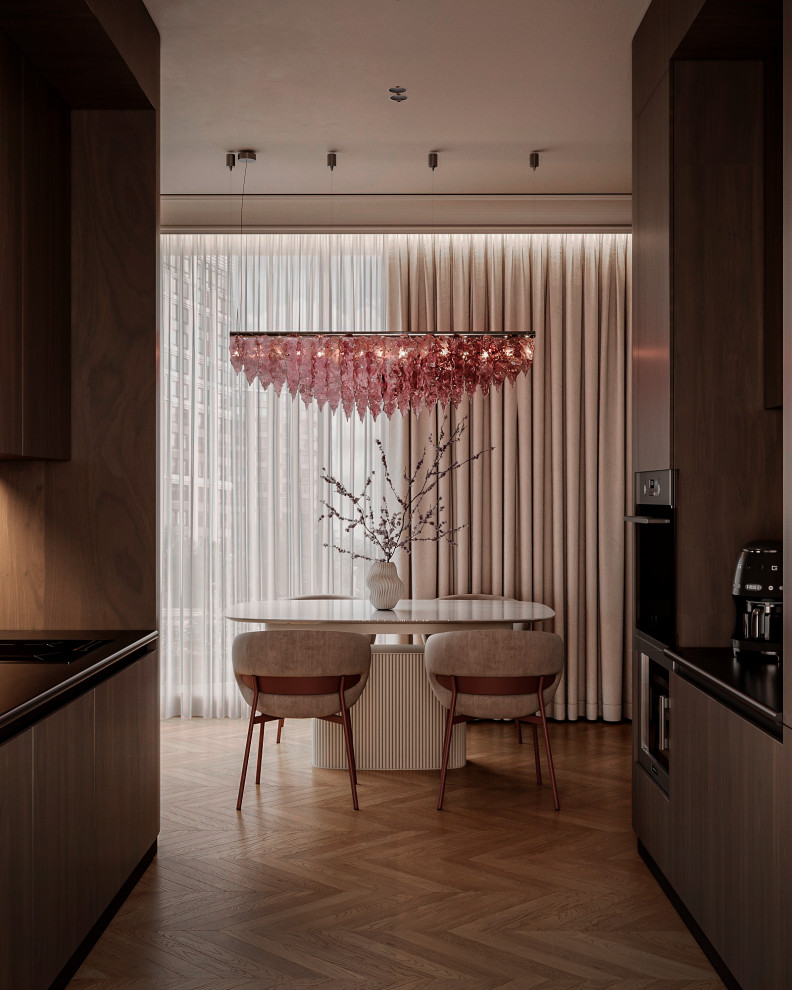 Кухня столовая с радиусными элементами