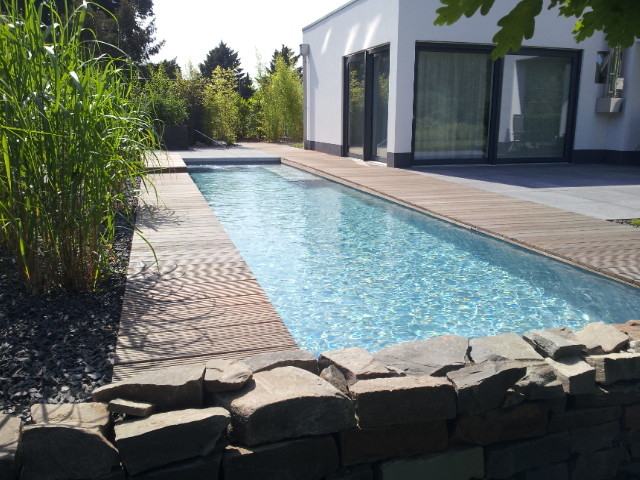 Photo of a contemporary pool in Dusseldorf.