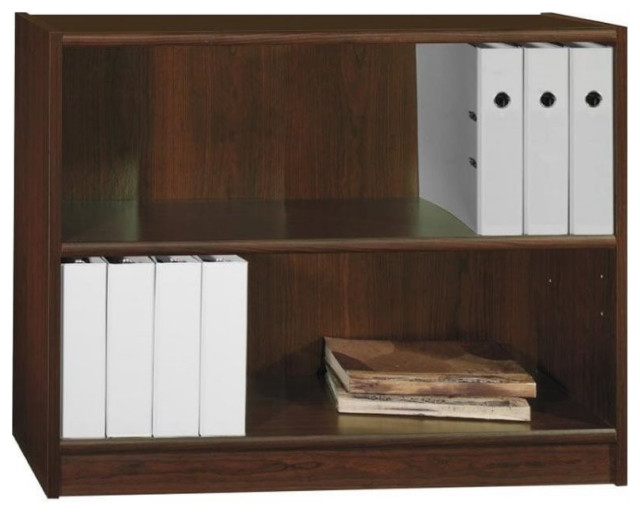 Universal 2 Shelf Bookcase in Pure White Engineered Wood