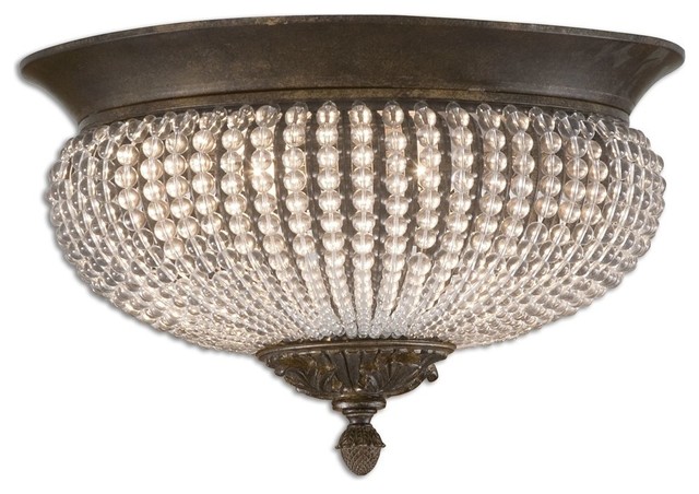 Fiori Beaded Crystal Flush Mount