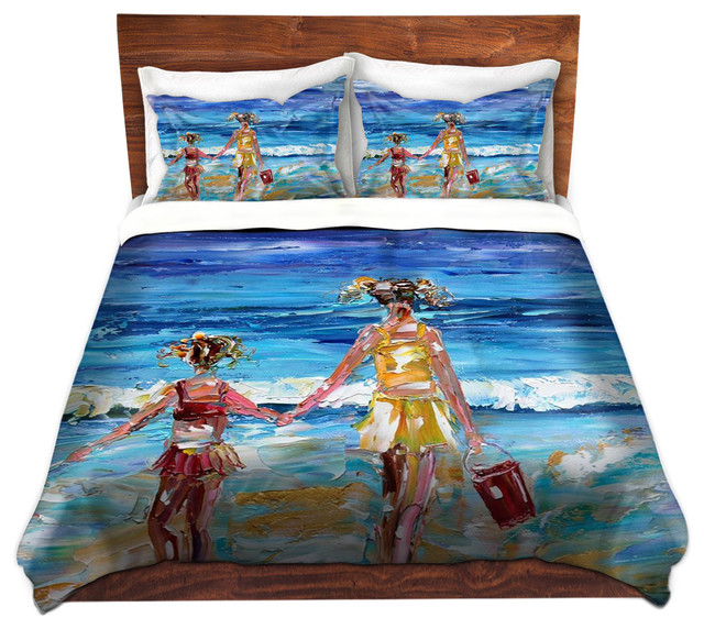 Duvet Cover Twill - Beach Babes With Bucket