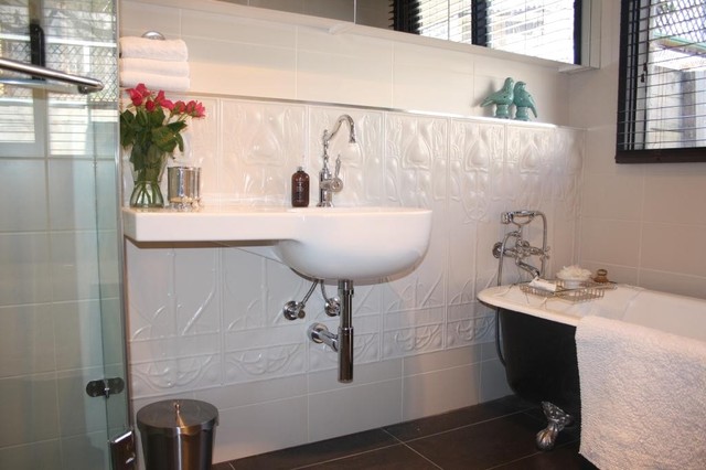 Pressed metal feature walls  Transitional  Bathroom  Perth  by Heritage Ceilings