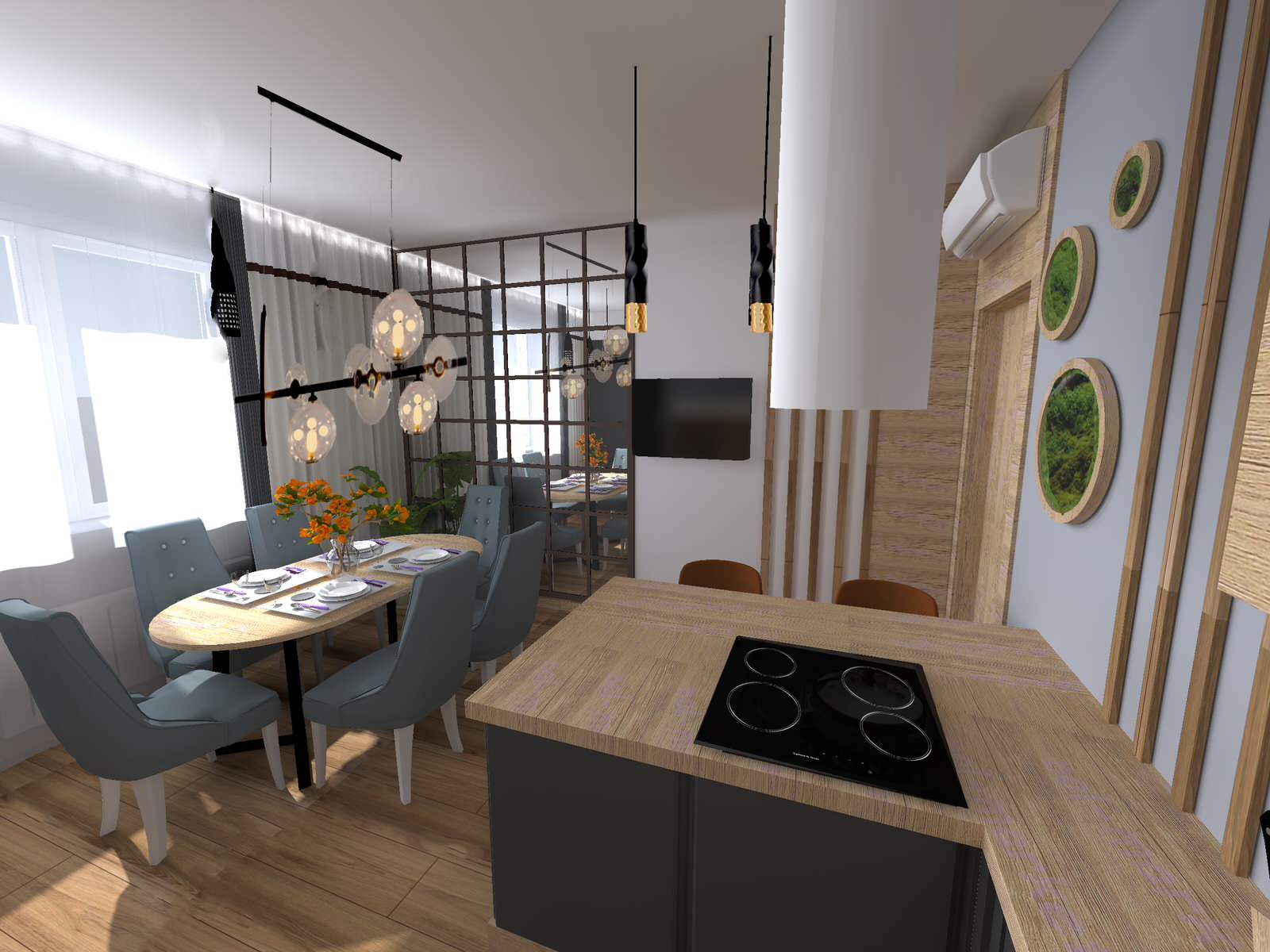 Пальмы в снегу Кухня