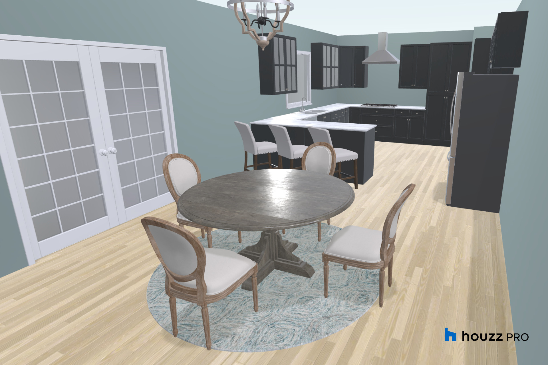 Houzz Pro Contest Winner’s 3D Kitchen Design Really Pops
