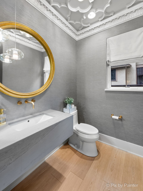 Powder Room transitional-cloakroom