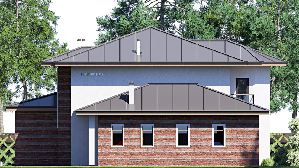 Проект двухэтажного дома 18х19 м S349м2 F-18215