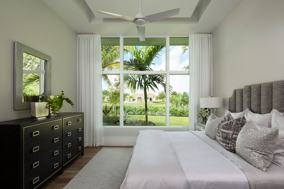 Mediterranean bedroom in Miami.