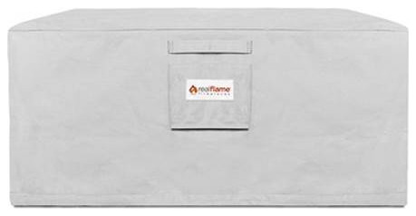 37 in. Square Fire Table Protective Cover in Light Gray