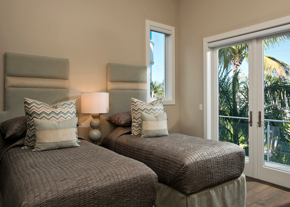 Inspiration for an expansive beach style bedroom in Miami.