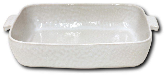 Carmel Ceramica Cozina White Rectangular Baker