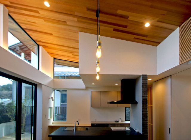 眺め moderno-sala-da-pranzo