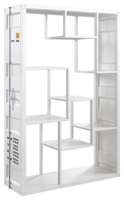ACME Cargo Bookcase in White - Industrial - Bookcases - by Homesquare ...