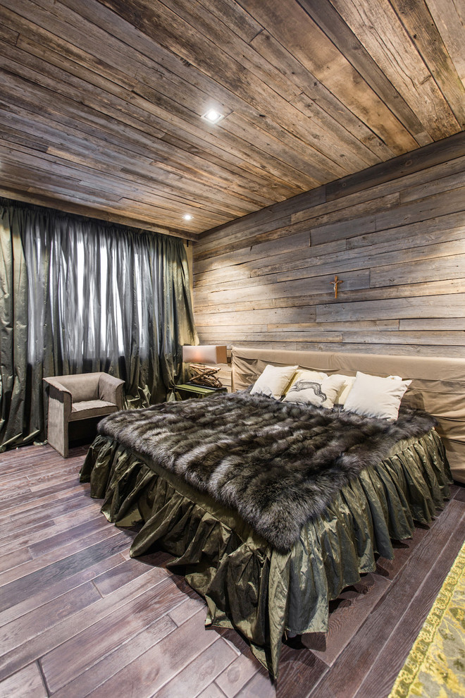 Rustic bedroom in Moscow.