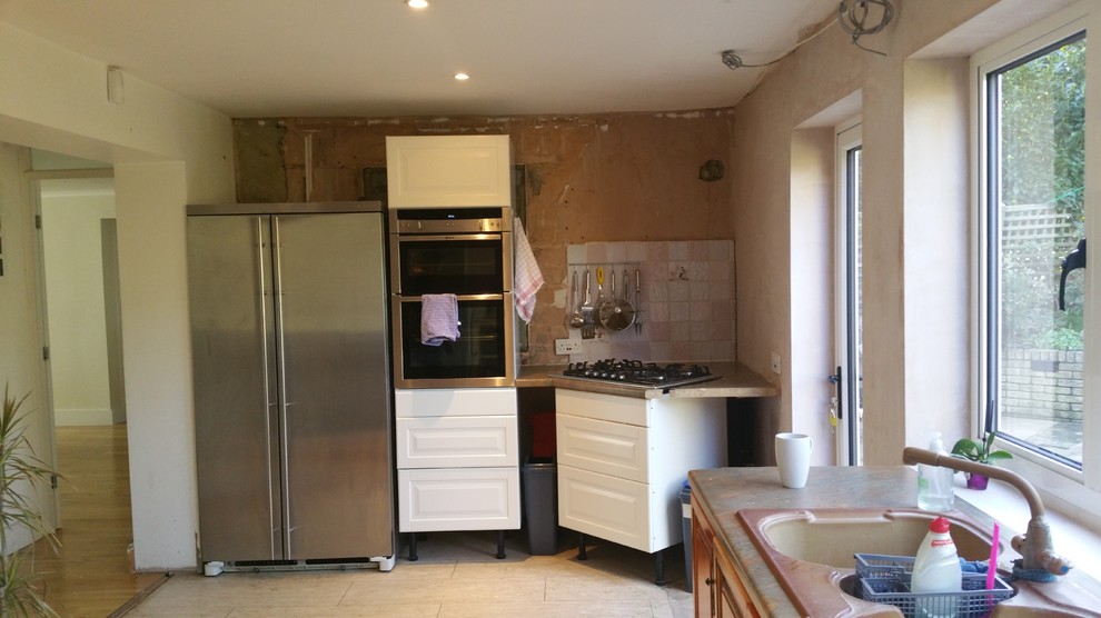 Before- Open plan kitchen and snug transformation