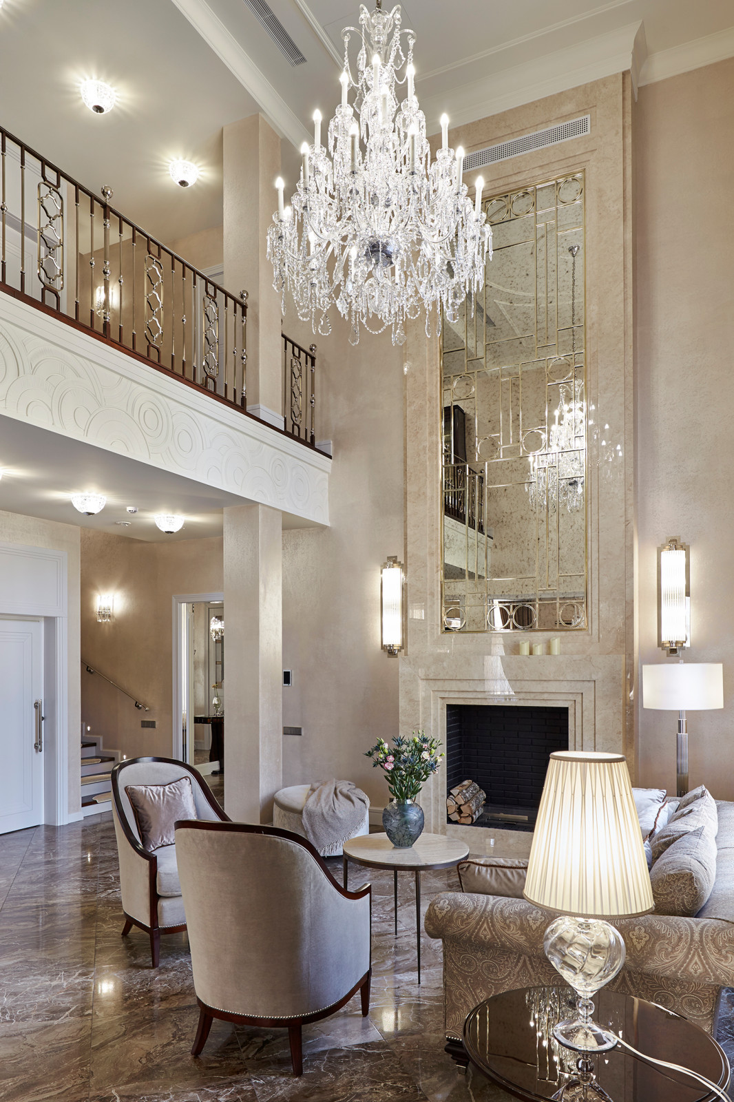 Интерьер каминного зала