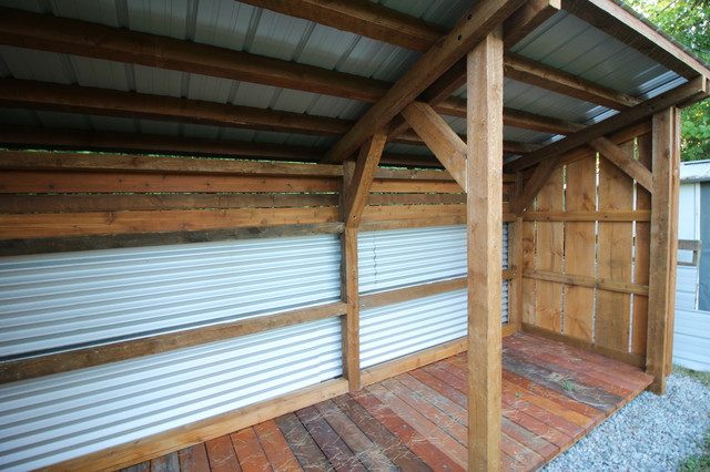 timber frame lean-to shed