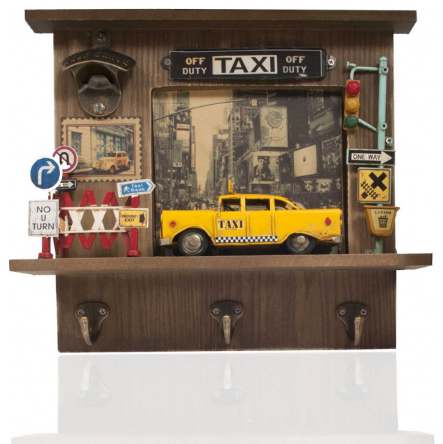 Shadow Box Keychain Shadow Box With 3 Metal Keychain Hooks - Modern - Wall Organizers - by ...