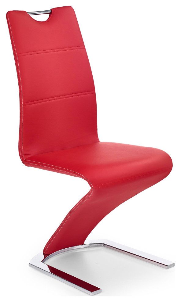 KEVA Dining Chairs, Set of 2, Red