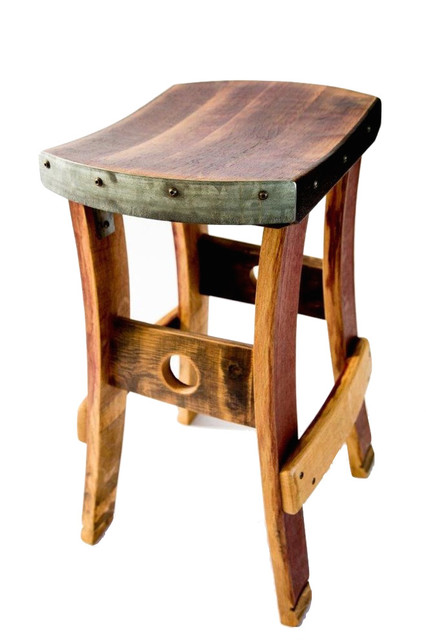 Wine Barrel Barstool No Backrest Rustic Outdoor Bar Stools Wine Barrel Barstool No Backrest