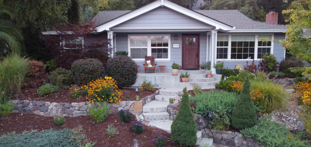 Walnut Creek low maintenance, terraced, front and back yards