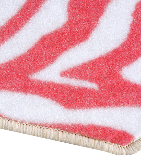 Zebra Light Pink for Dining Room, Area Rug, 5' x 13' - Contemporary ...