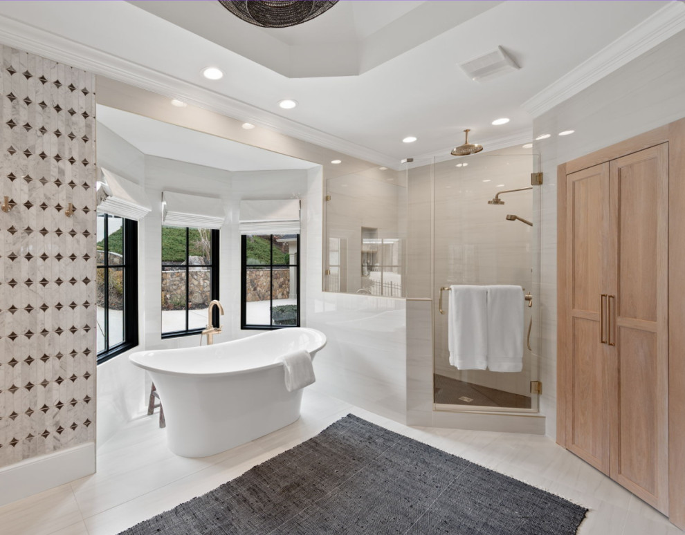 Example of a transitional bathroom design in Atlanta